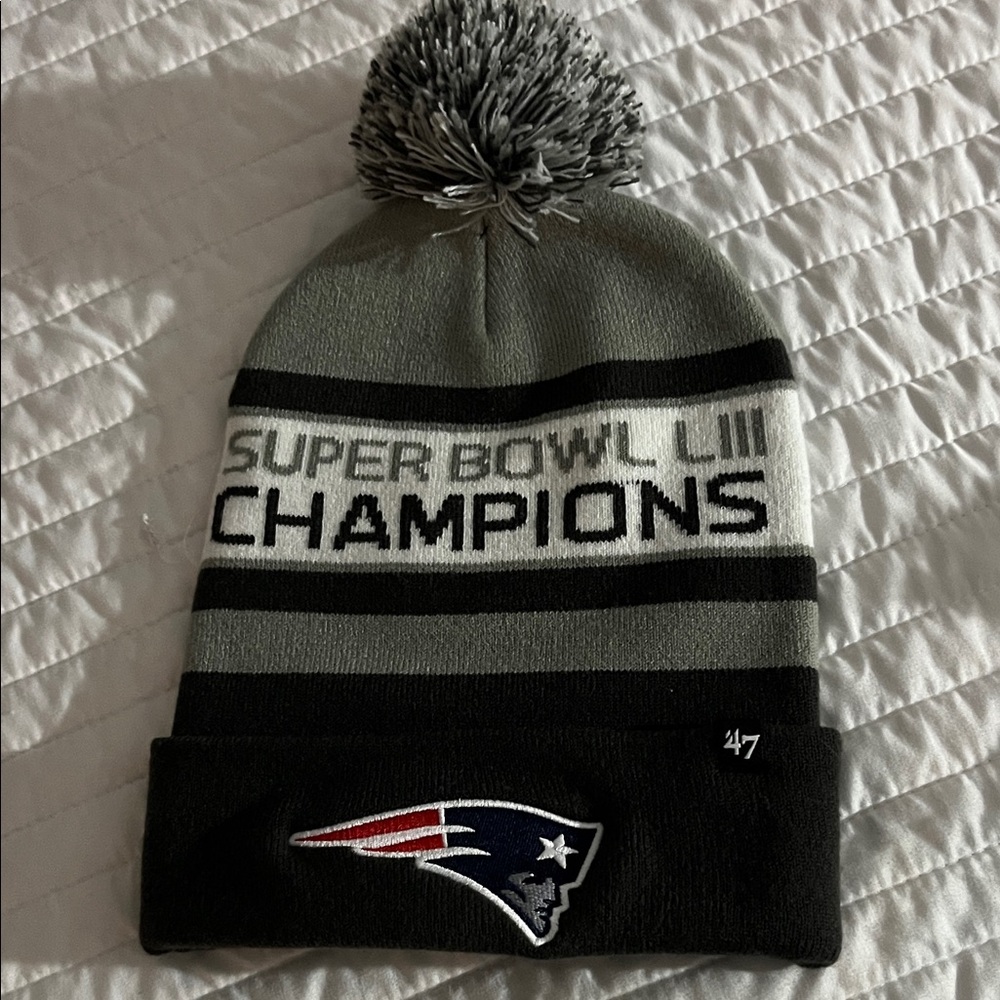 47 Brand Dark Gray/Light Gray Super Bowl LIII Beanie